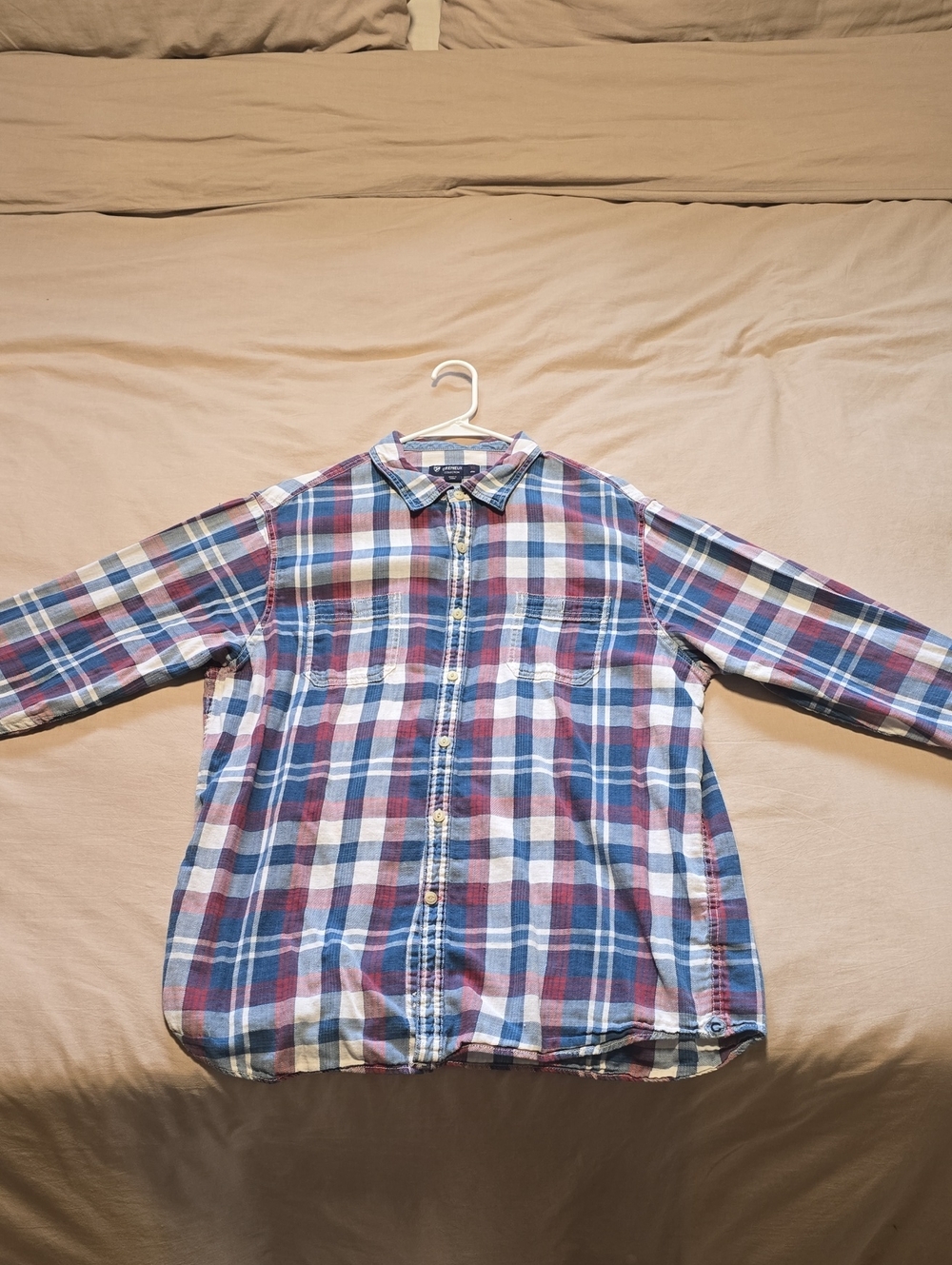Daniel Cremieux Plaid Button-Down Shirt in Blue, Red & White